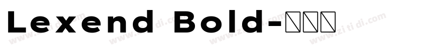 Lexend Bold字体转换